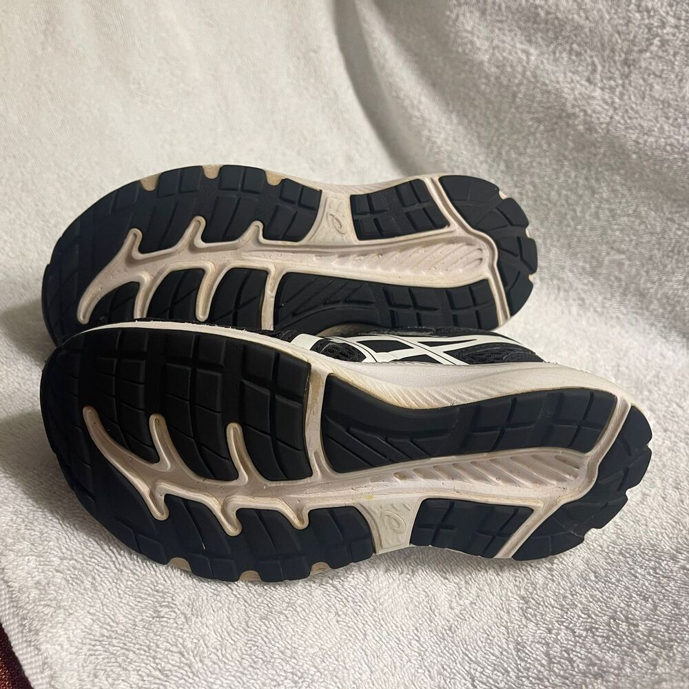 Asics Kids Boys Youth Contend 7 Black White Sneaker Running Shoes 1.5 - Picture 8 of 11